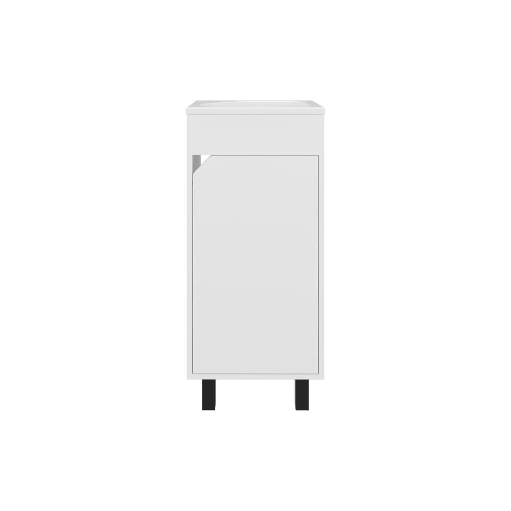 Vanity Sink, Modern Floor Cabinet, Single Door Storage, Manufactured Wood Finish. Picture 1