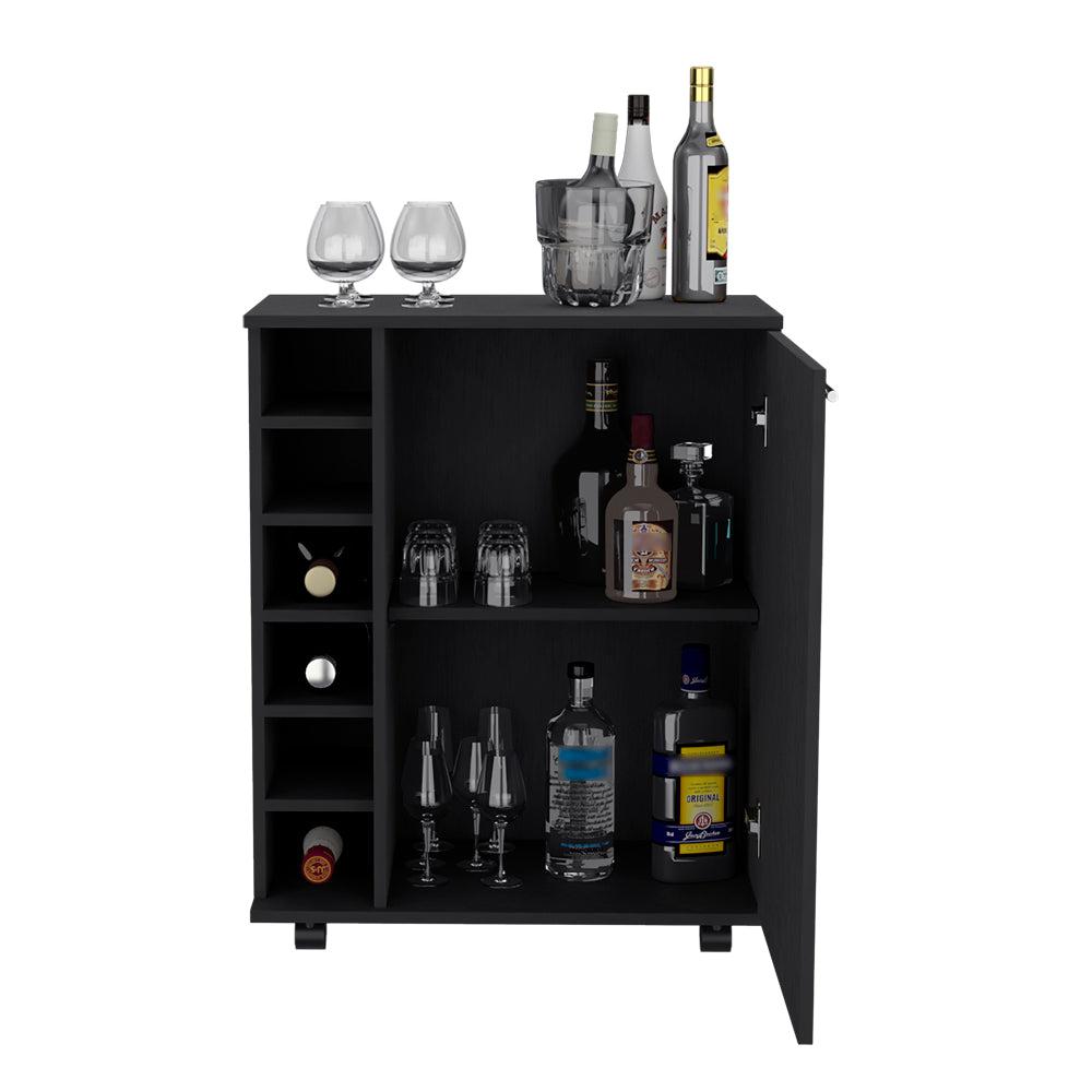 Bar Cart Cisco, Living Room, Black. Picture 2