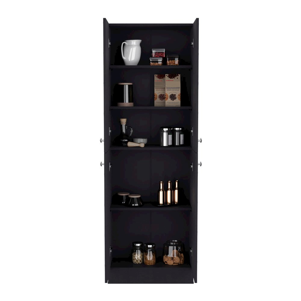 Pantry Cabinet Coahoma, Kitchen, Black. Picture 4