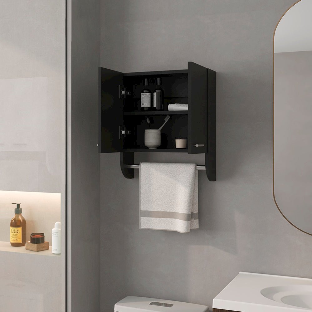 Medicine Cabinet Riley, Bathroom, Black. Picture 5