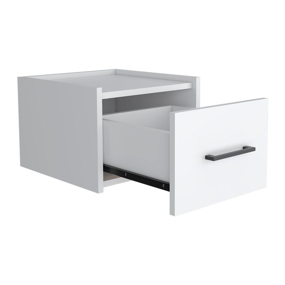 Floating Nightstand Calion, Bedroom, White. Picture 4