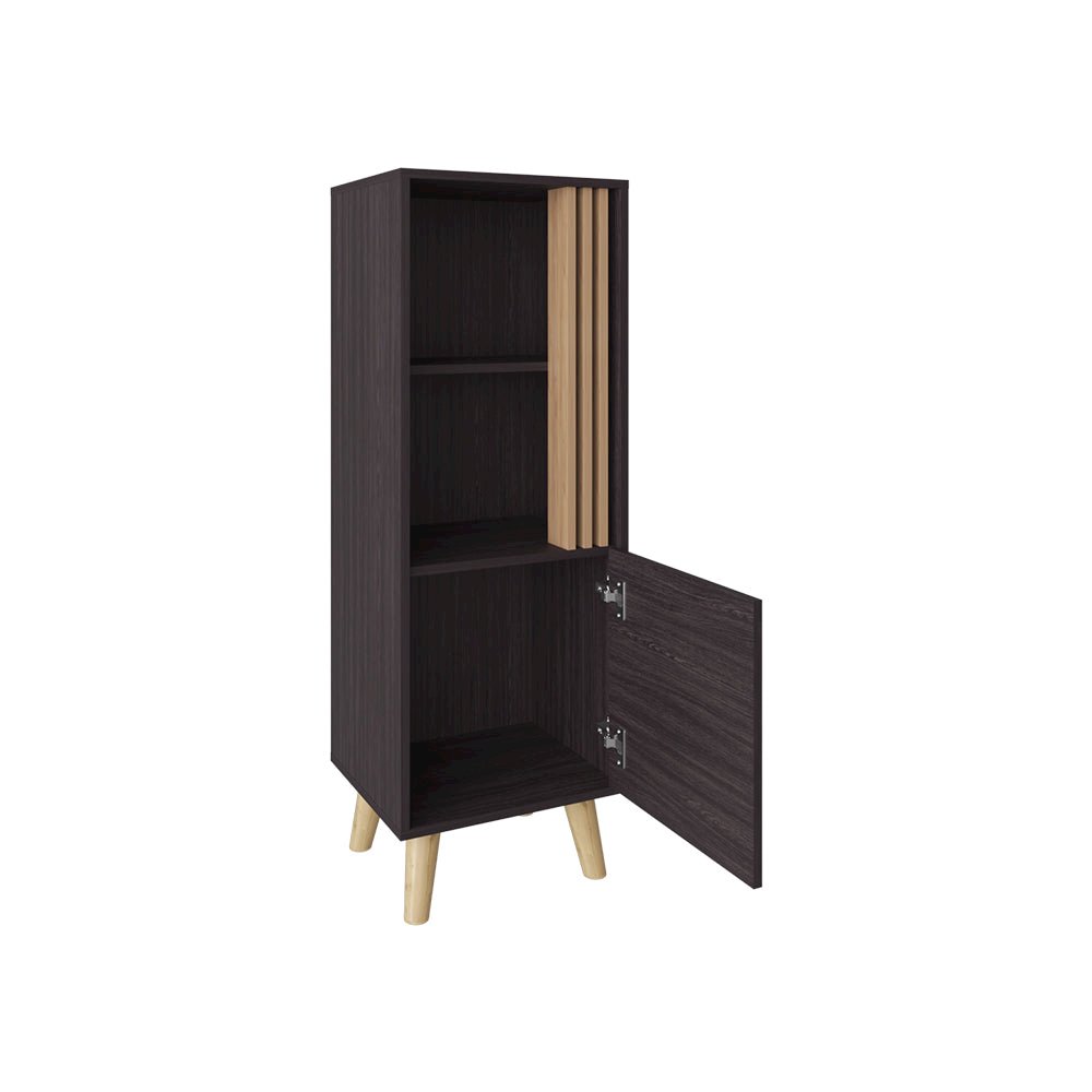 Bedford Storage Cabinet, Living Room, Black/Light Oak. Picture 4
