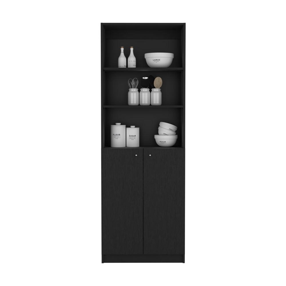 Bookcase Dual-Door Benzoni, Office, Black. Picture 4