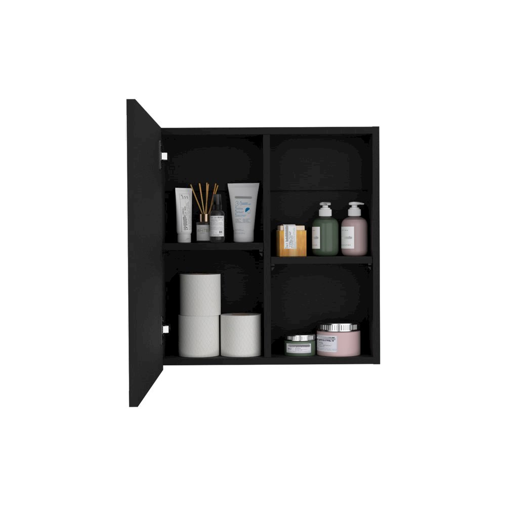 Medicine Cabinet Clayton, Bathroom, Black. Picture 4