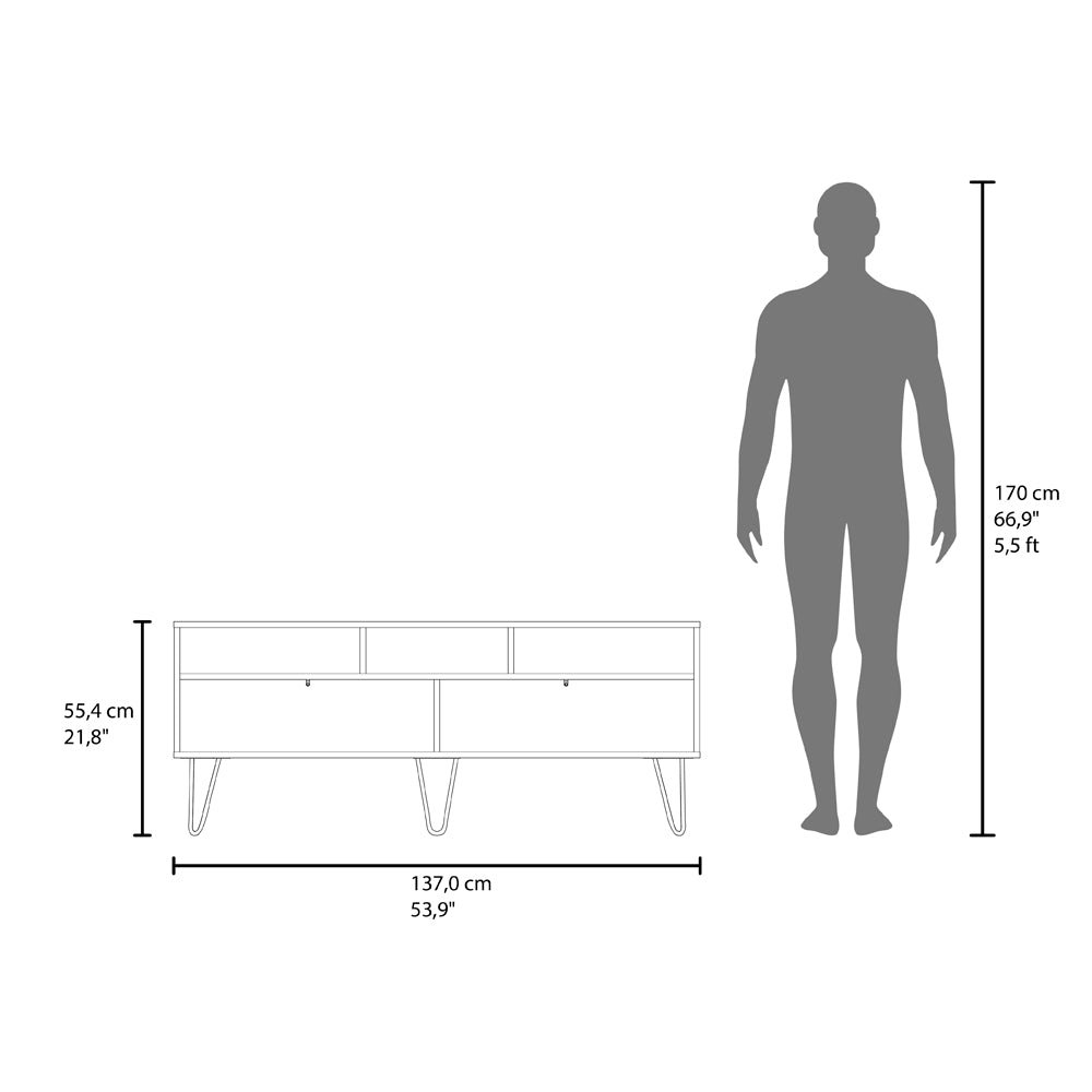 Glenns Ferry Tv Stand, Living Room,  White/Macadamia. Picture 7