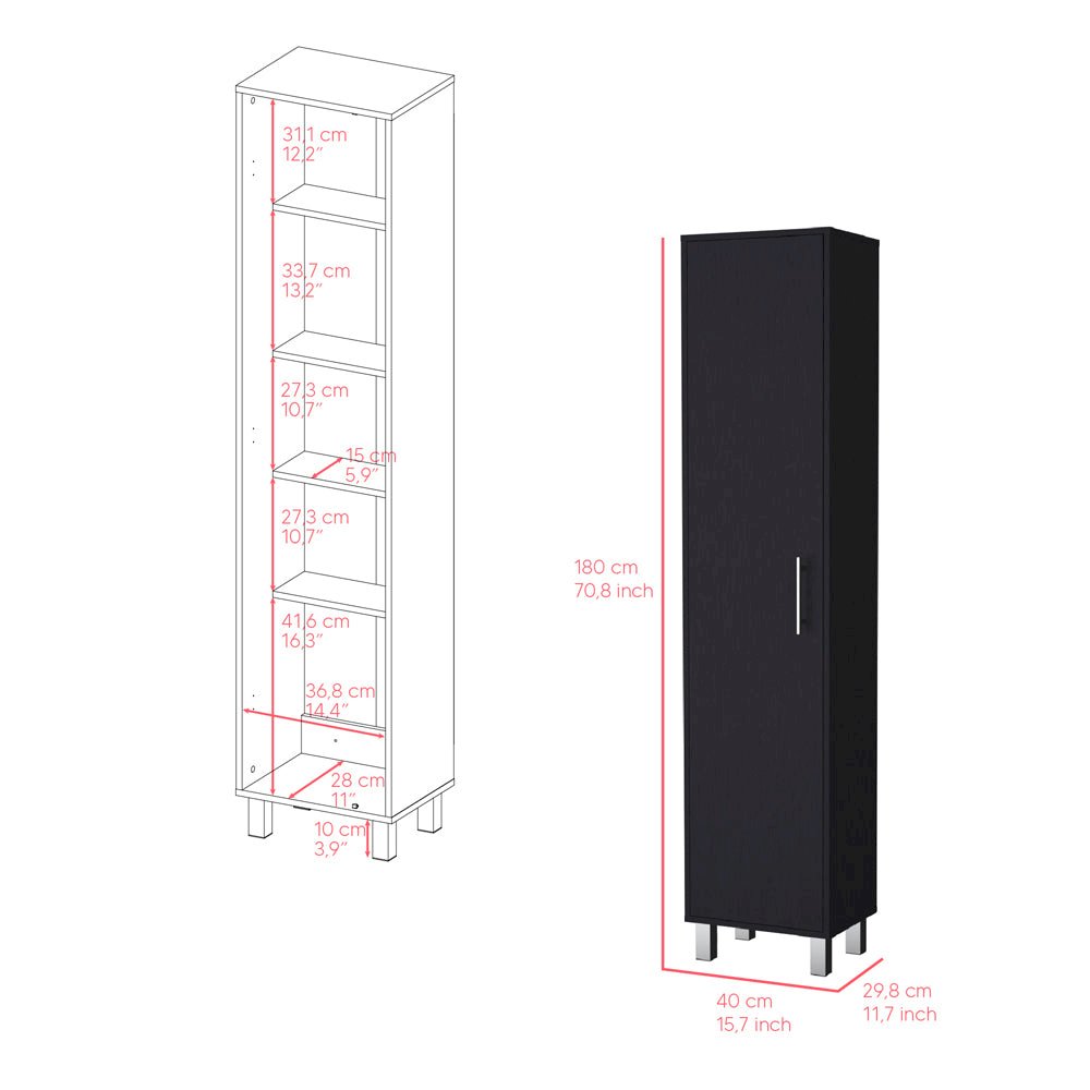 Cabinet Buccan Storage, Garage, Black. Picture 3