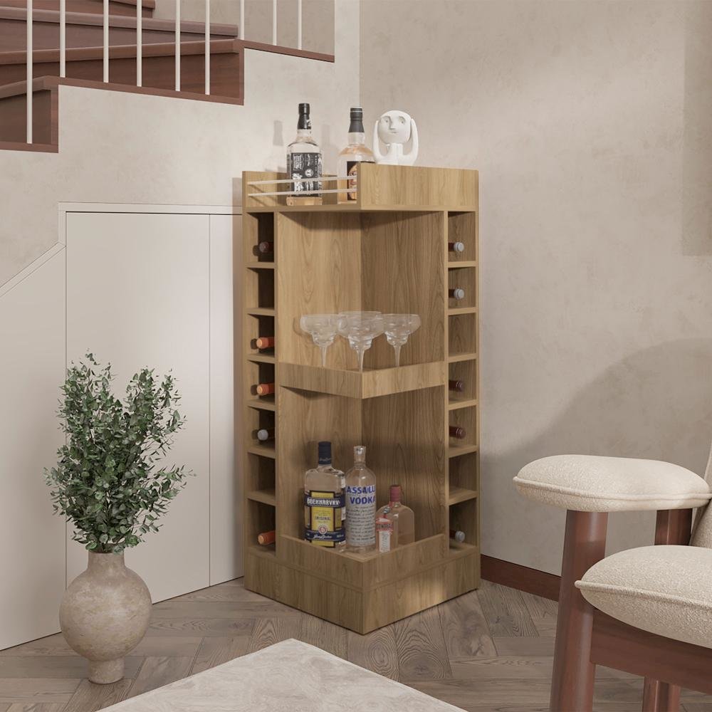 Glen Lyon Bar Cabinet, Living Room, Light Pine. Picture 6