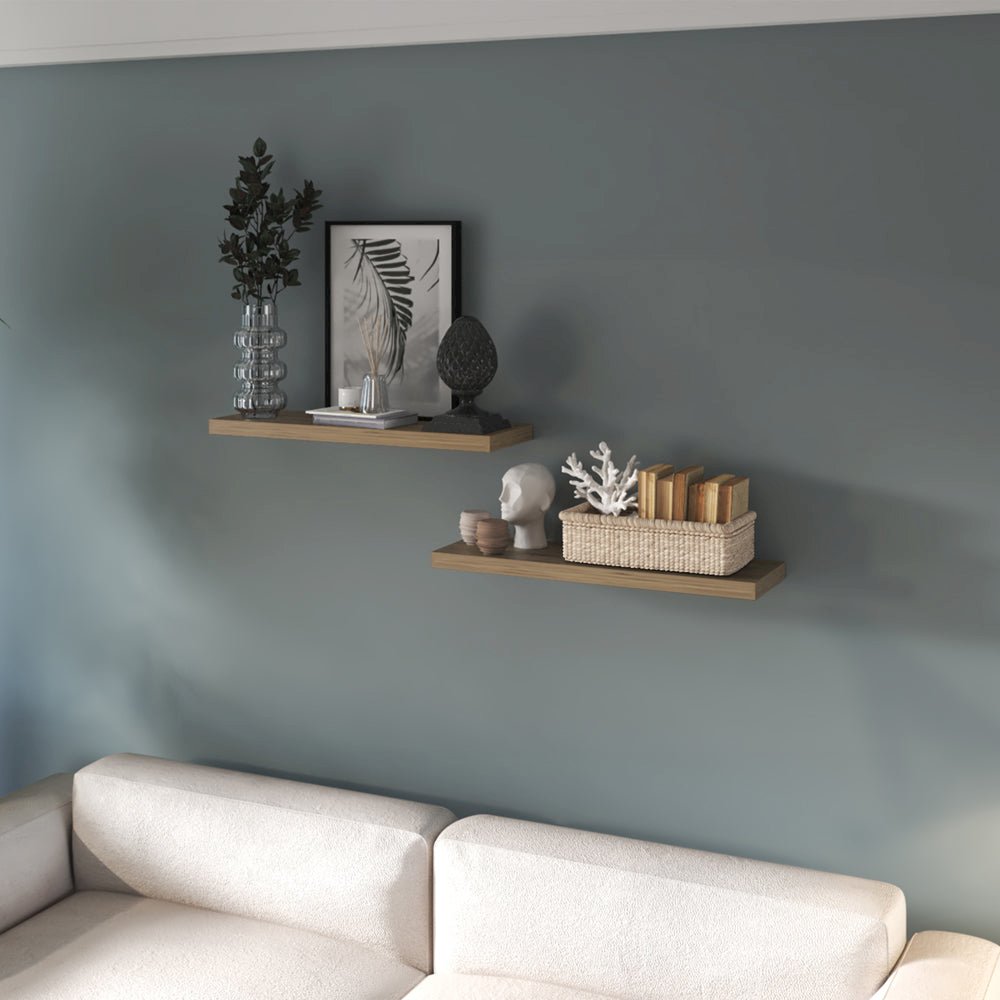 Double Floating Shelf Dallas Stylish Set of Two Shelves. Picture 2