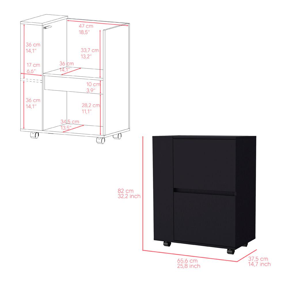 Bar Cart Belleville, Living Room, Black. Picture 3