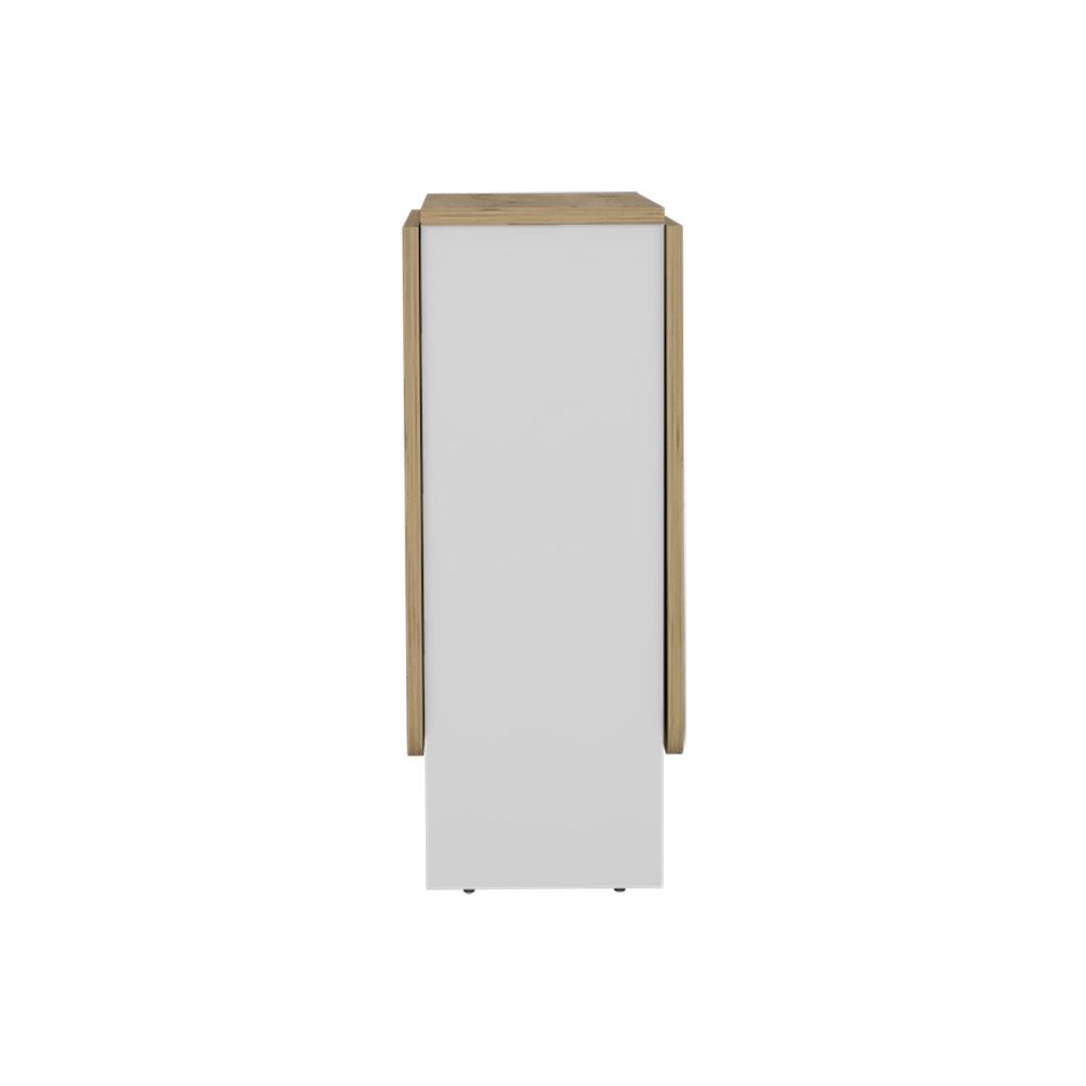 Folding Dining Table Evart, Living Room, White / Macadamia. Picture 2