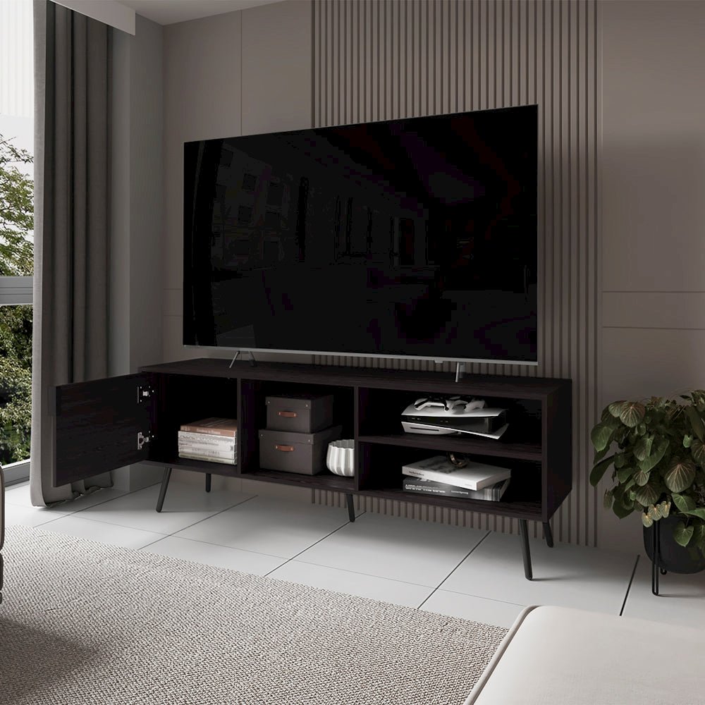 Long Beach Tv Stand , Living Room, Black. Picture 5