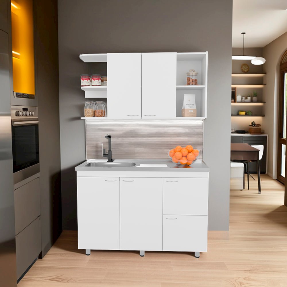 Gallup Sink Kitchen Cabinet, Compact Design with Storage and Sink. Picture 6