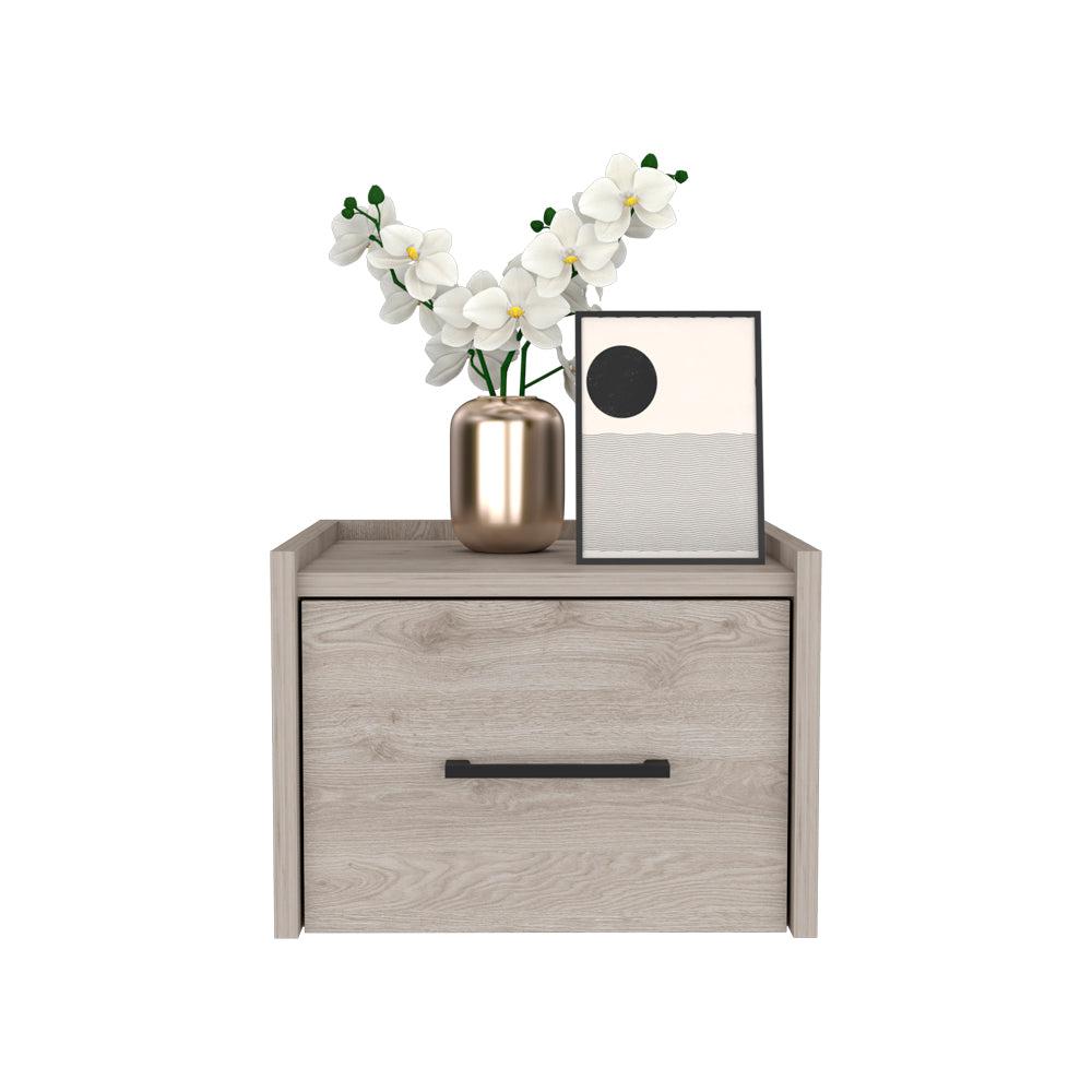 Floating Nightstand Calion, Bedroom, Light Gray. Picture 5