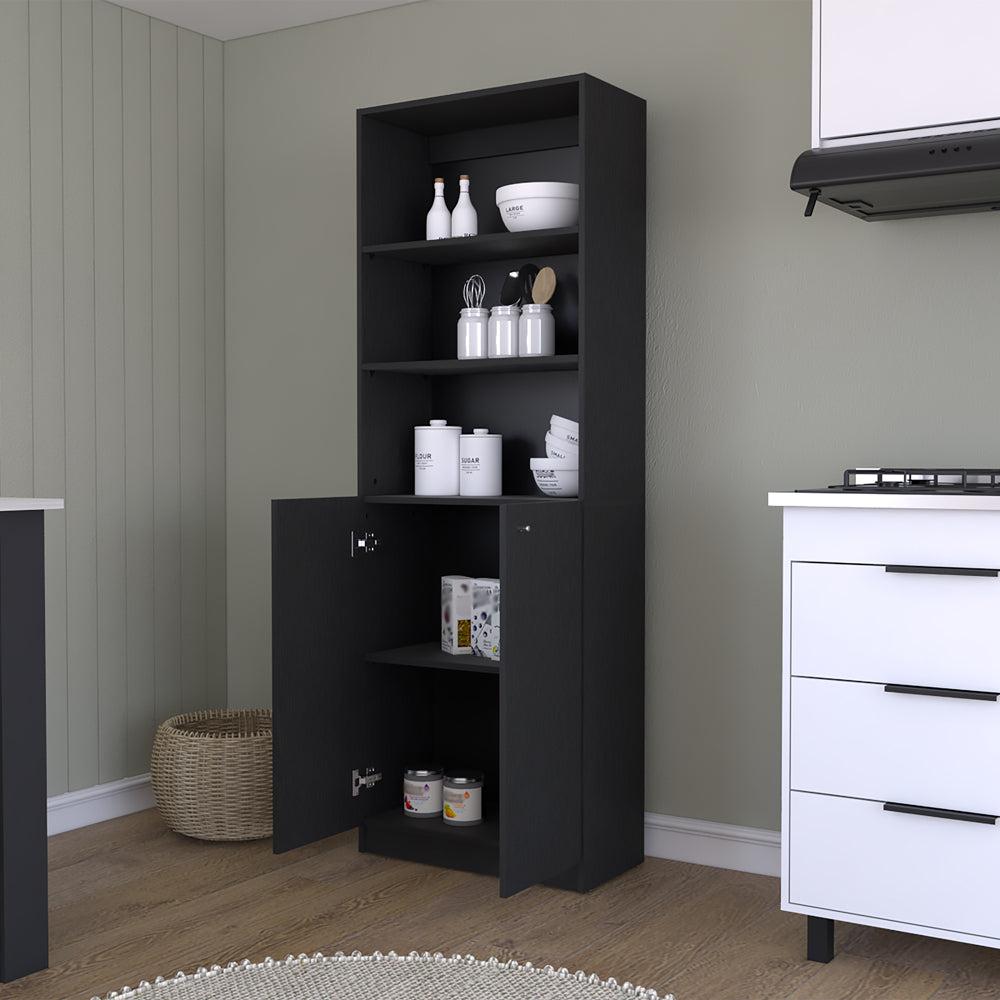 Bookcase Dual-Door Benzoni, Office, Black. Picture 3