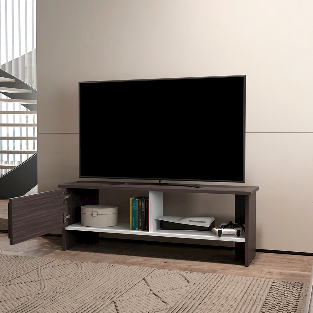 Ocean Shores Tv Stand, Black/White. Picture 5