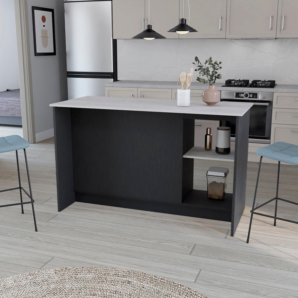 Kitchen Island Padua, Kitchen, Black / Onyx. Picture 5