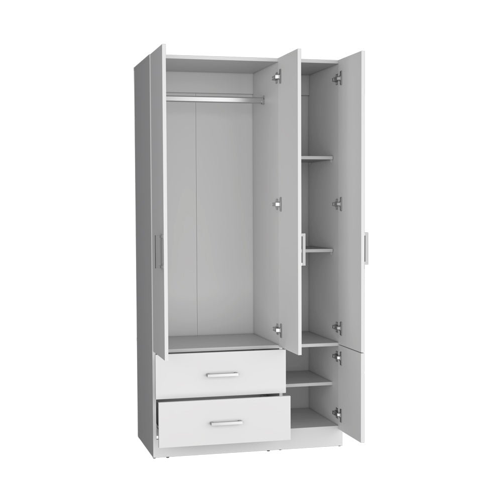 Four Door Armoire Crosby, Bedroom, White. Picture 6