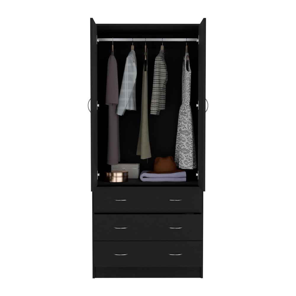 Armoire Ramey, Bedroom, Black. Picture 4