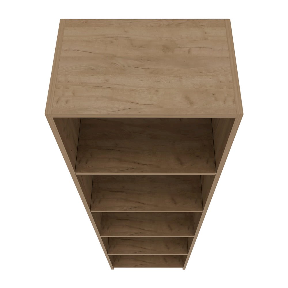 Verdi Bookcase Eco, 5 Shelves, Macadamia/White Manufactured Wood. Picture 5