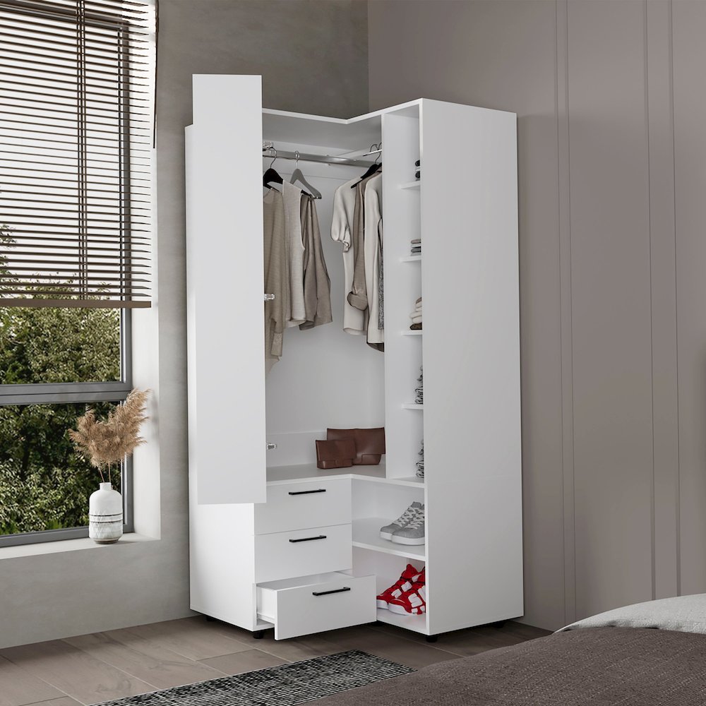 Ursine Armoire, Bedroom, White. Picture 2