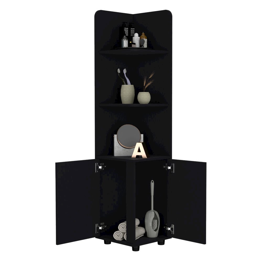Freestanding Cabinet Kairatu , Bathroom, Black. Picture 4