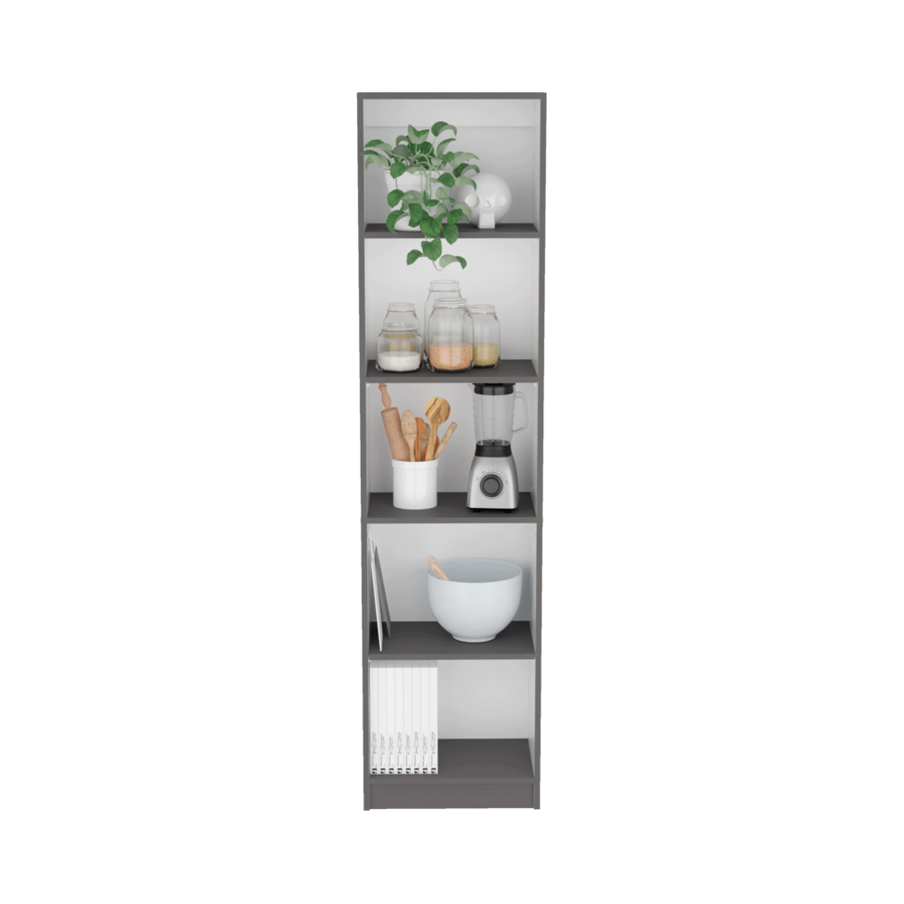 Bookcase XS Benzoni, Office, Matt Gray / White. Picture 2