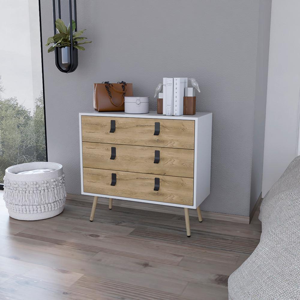 Dresser Magness, Bedroom, White / Macadamia. Picture 6