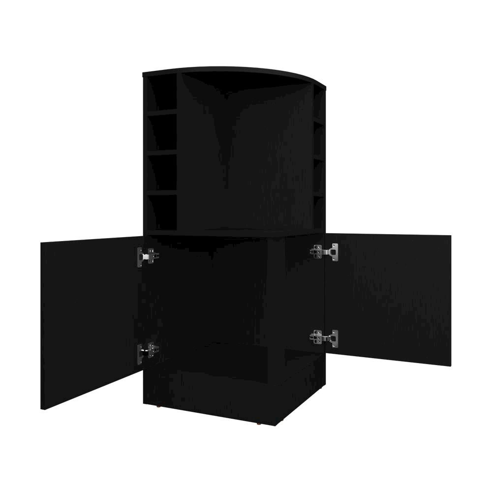 Hobart Bar Cabinet, Living Room, Black. Picture 4