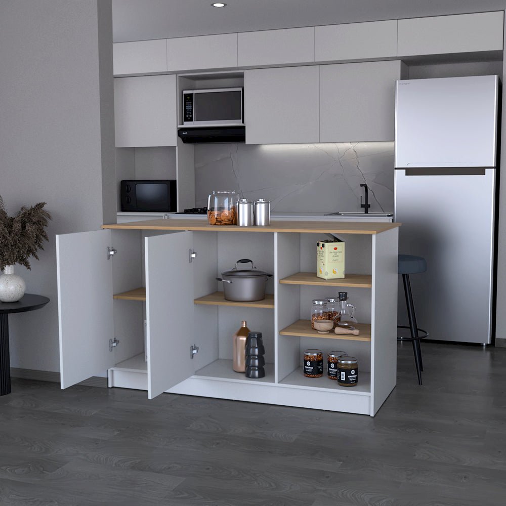 Kitchen Island Leoti, Kitchen, White. Picture 4