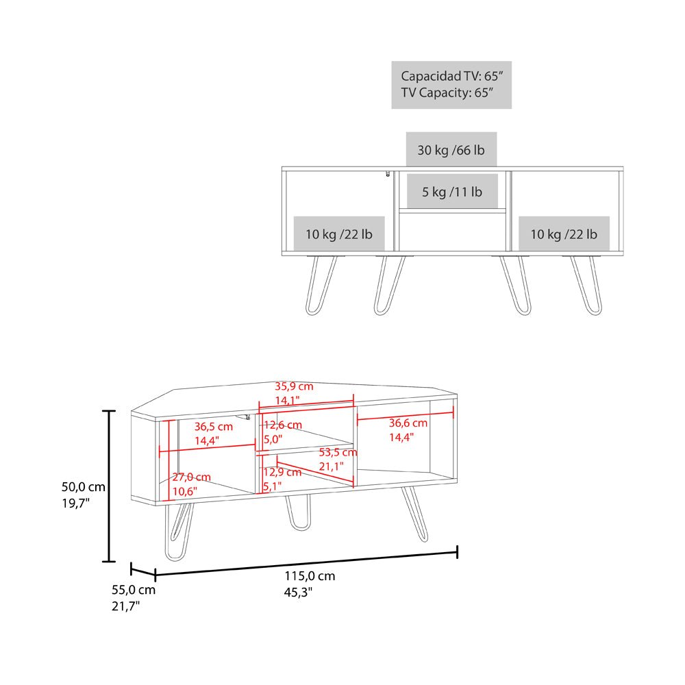 Ben Lomond Tv Stand, Living Room, Black. Picture 6