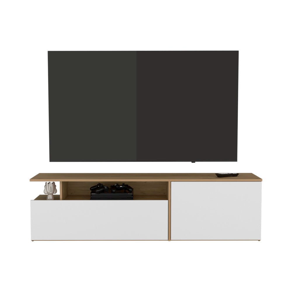 Summerfield Tv Stand, Living Room, White/Ligth Pine. Picture 1