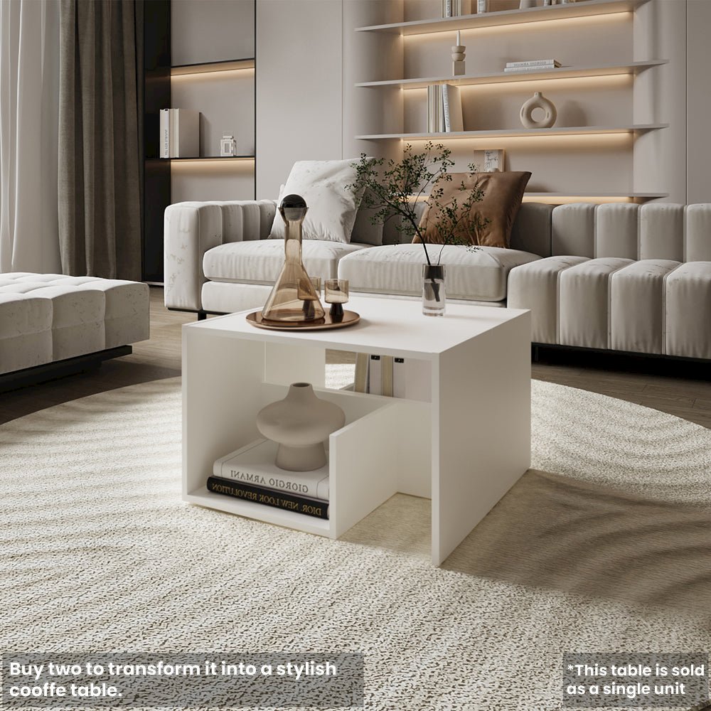 Side Table Sallis, Living Room, White. Picture 2