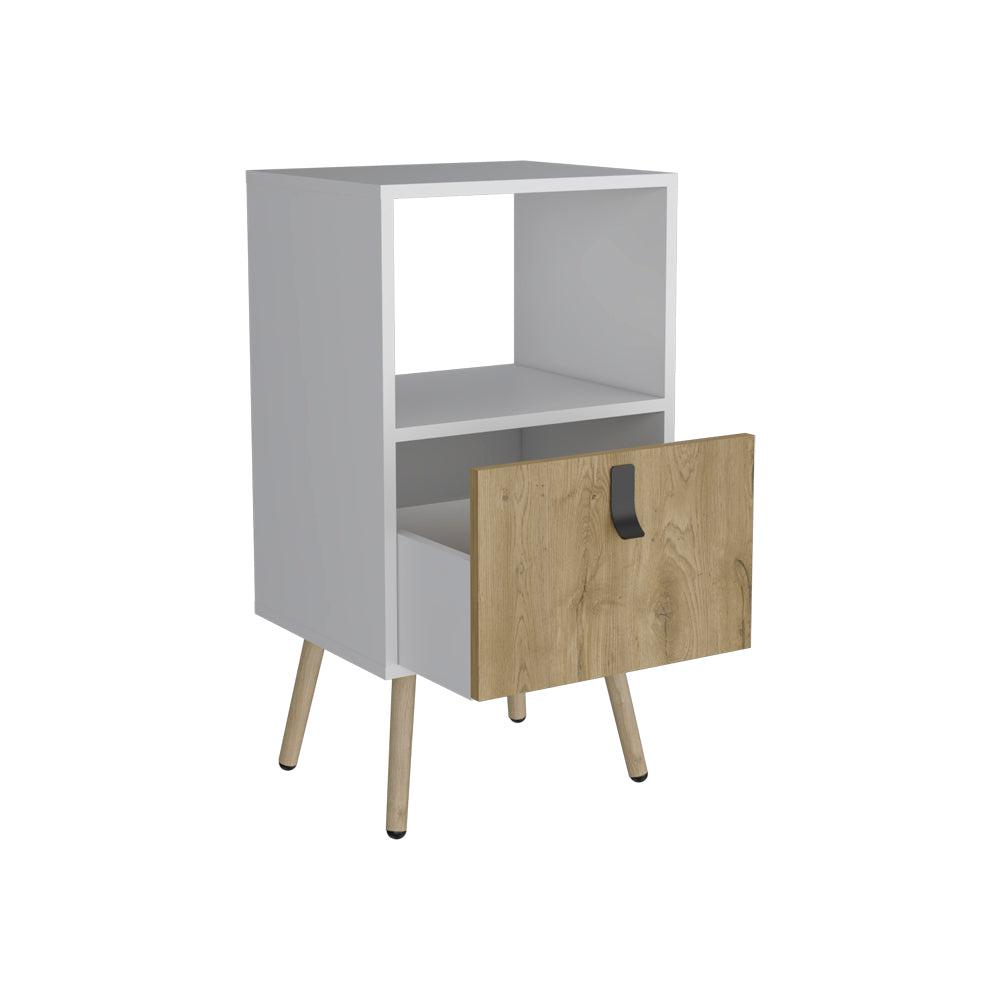 Nightstand A Magness, Living Room, White / Macadamia. Picture 6