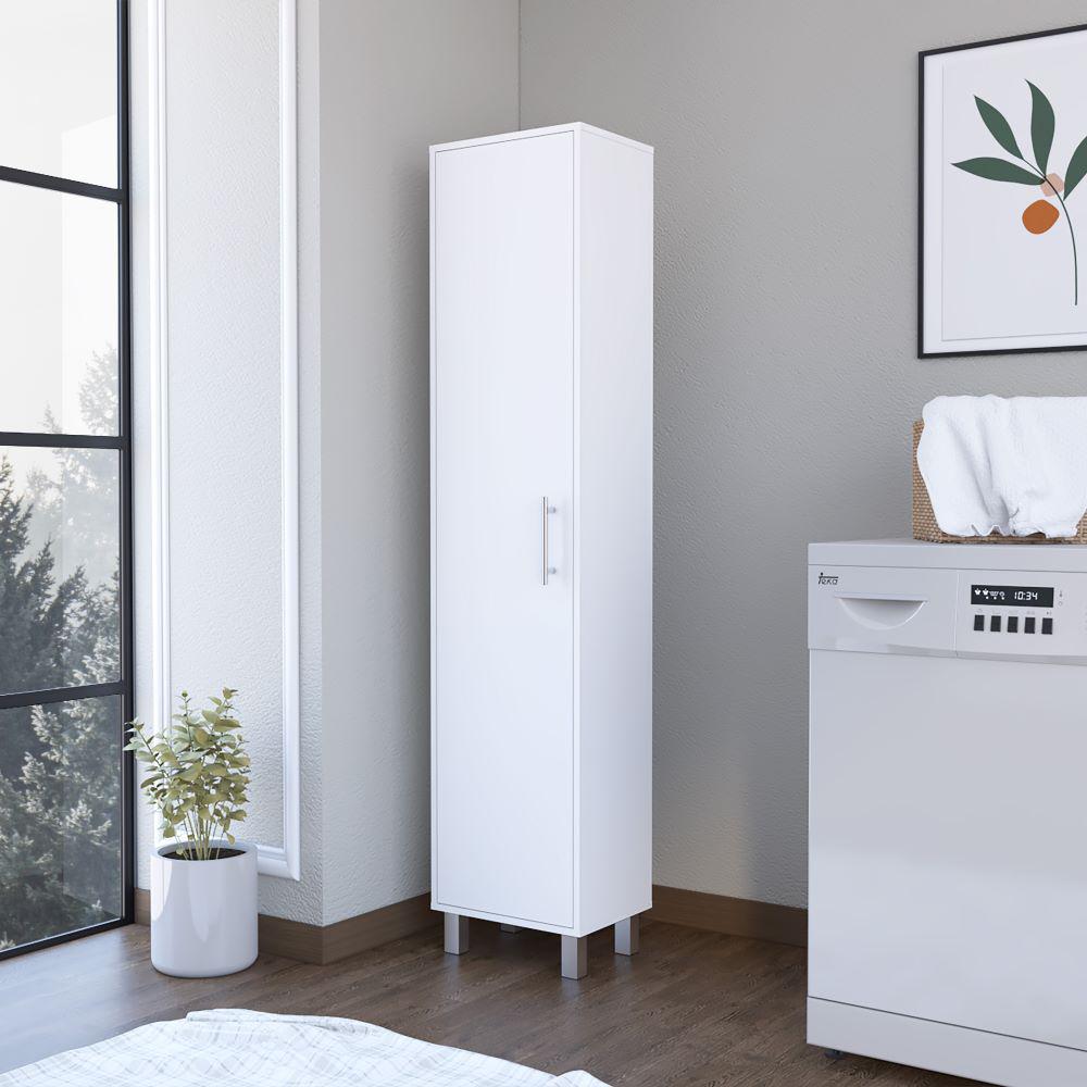 Storage Cabinet Buccan, Five Shelves, White Finish. Picture 1