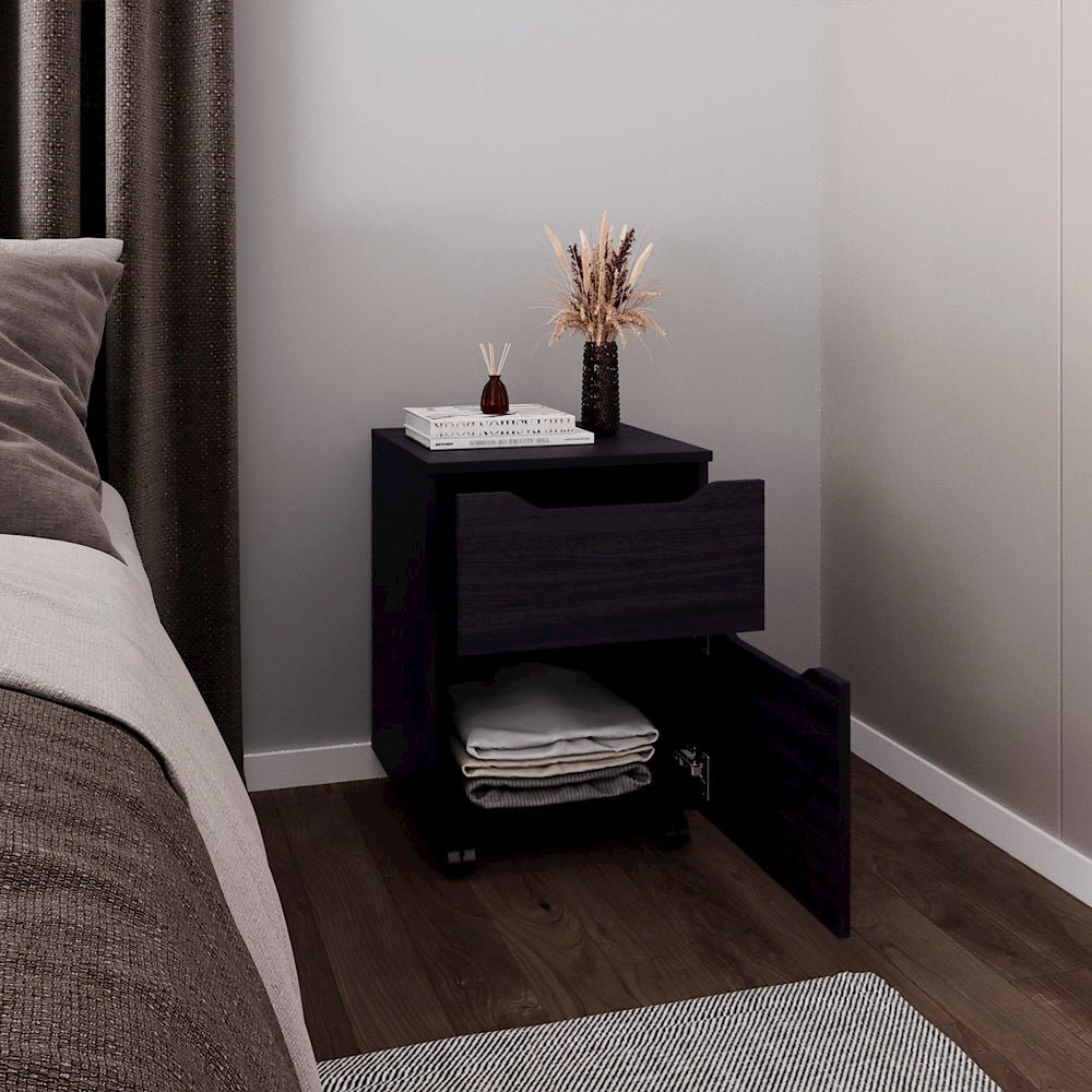 Ovid Nightstand, BedrooM, Black. Picture 5