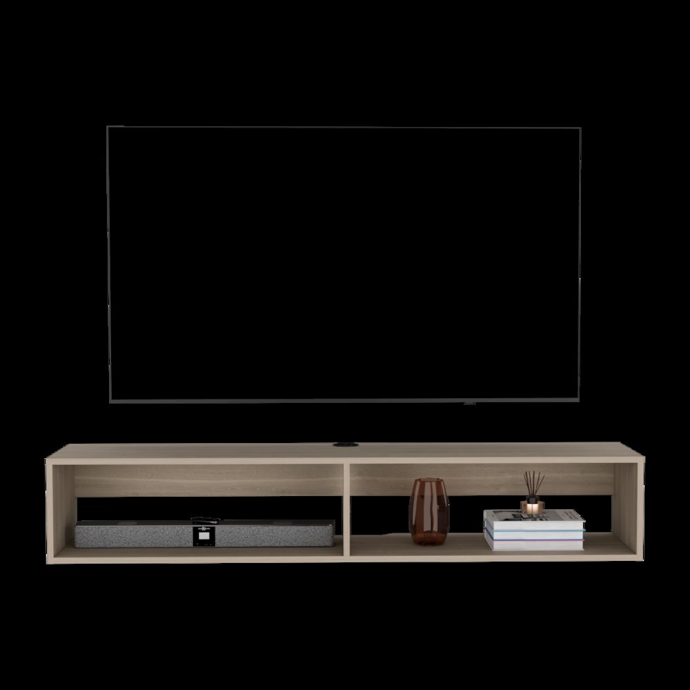 Floating Tv Stand Moore, Living Room, White Oak. Picture 3