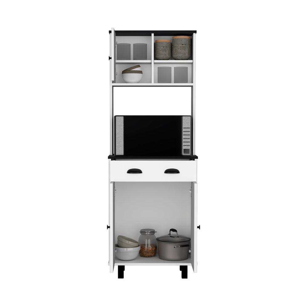 Kitchen Pantry Naomi, Kitchen, White / Black. Picture 4