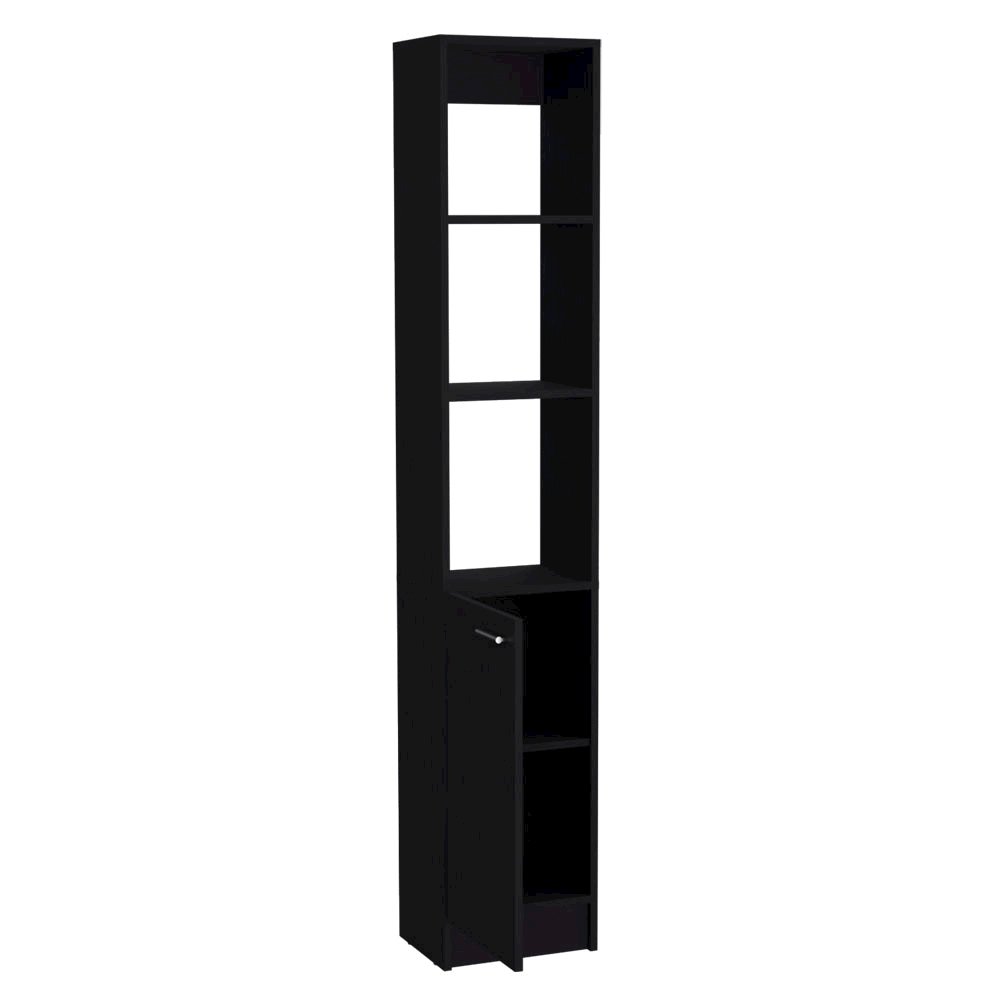 Linen Cabinet Marion, Bathroom, Black. Picture 7