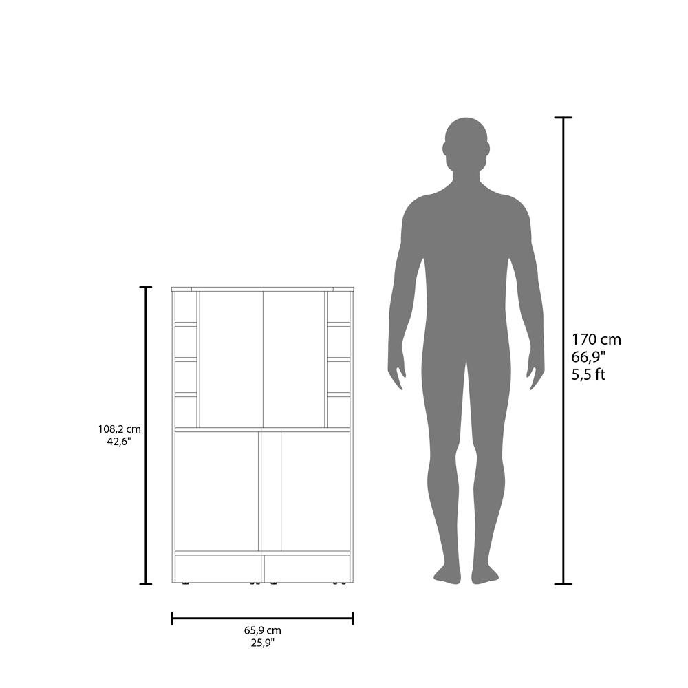 Hobart Bar Cabinet, Living Room, White. Picture 7