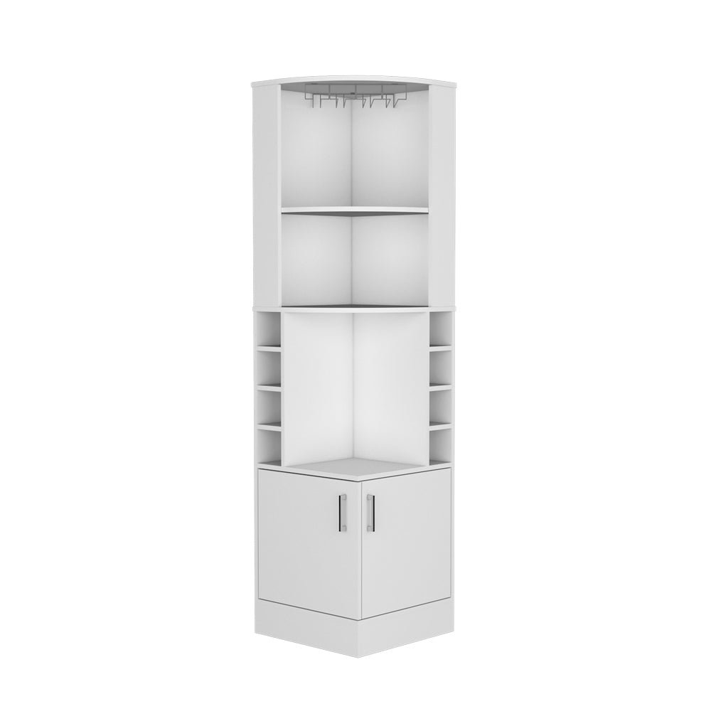 Corner Bar Cabinet Cleveland Eco, Living Room, White. Picture 1