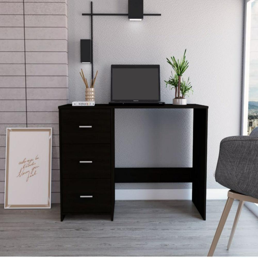 Writting Desk Riverside,Three Drawers, Black Wengue Finish. Picture 1