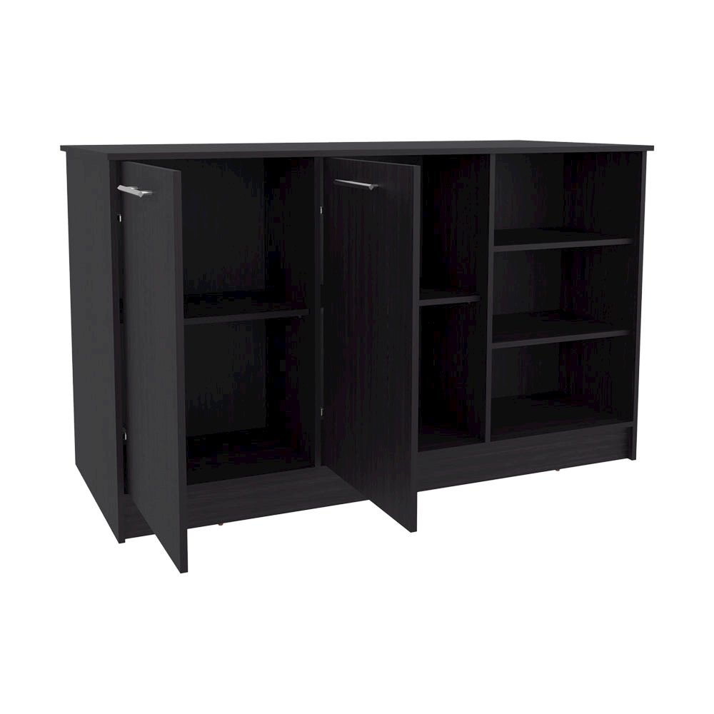 Kitchen Island Leoti, Kitchen, Black. Picture 6
