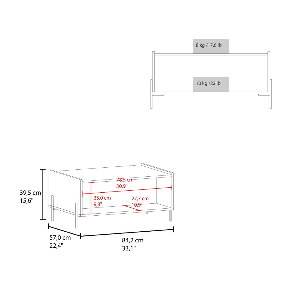 Coffee Table Narka, Living Room, Black. Picture 2