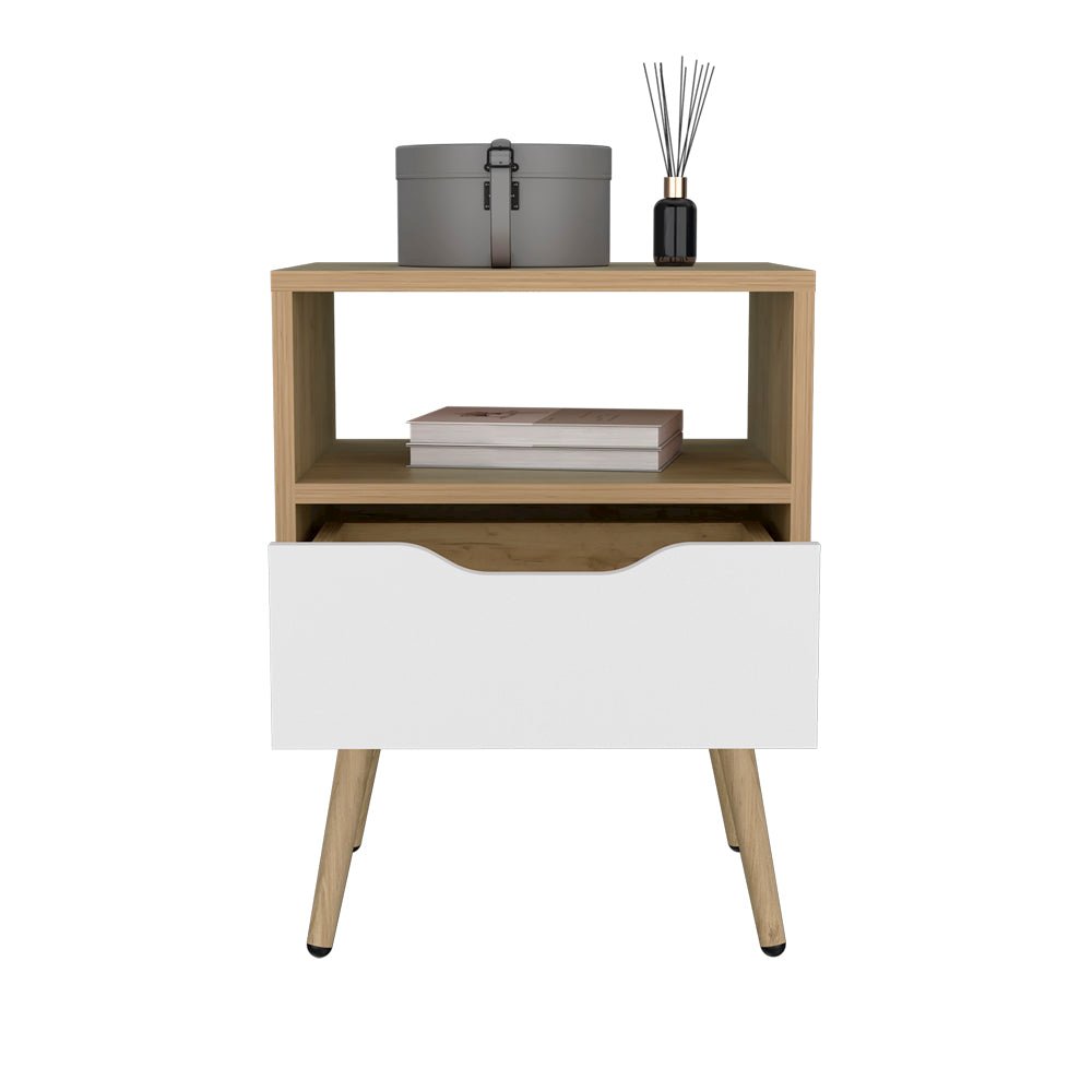 Kechi Nightstand White/Macadamia. Picture 3