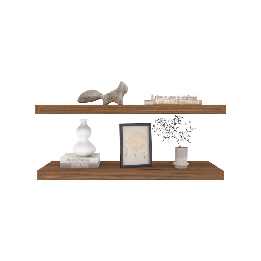 Floating Shelf Dallas, Living Room, Mahogany. Picture 4