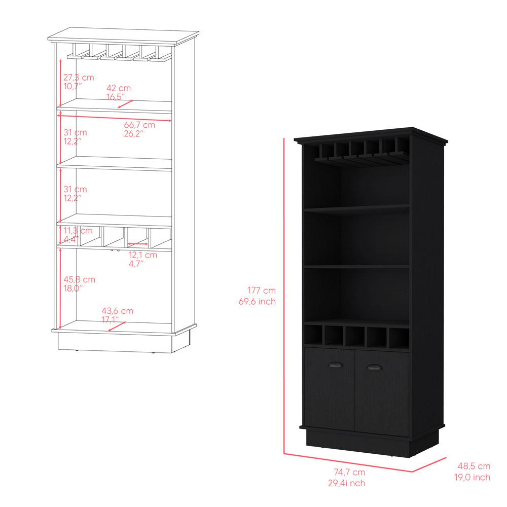 Bar Cabinet Taholah, Living Room, Black. Picture 3