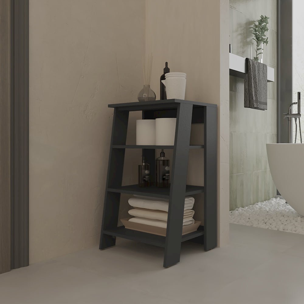 Bathroom Shelf Artesia, Bathroom, Black. Picture 2