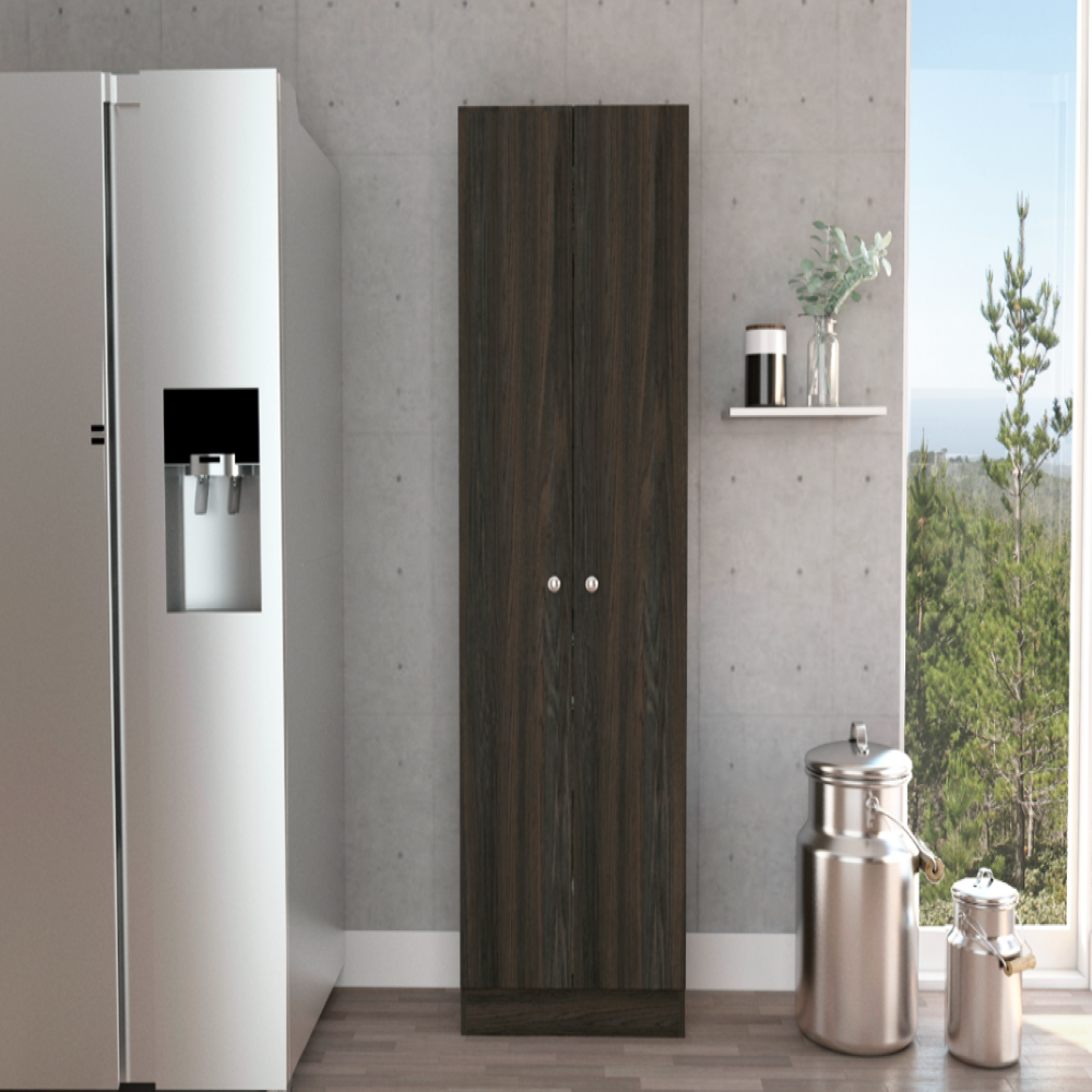 Storage Cabinet Pipestone, Five Shelves, Carbon Espresso / Black Wengue Finish. Picture 1