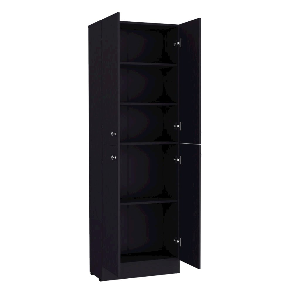 Pantry Cabinet Coahoma, Kitchen, Black. Picture 6
