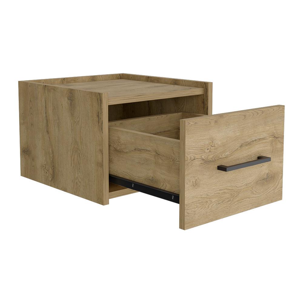 Floating Nightstand Calion, Bedroom, Macadamia. Picture 4